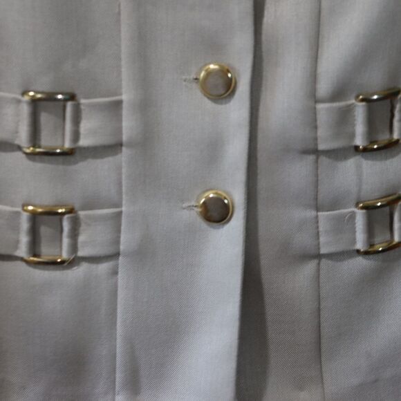 Boulevard De Paris Vintage Gray Pantsuit Medium Office Career Professional 10 - Picture 4 of 16